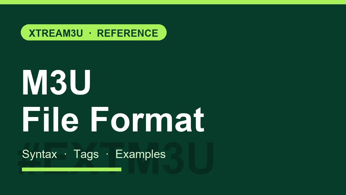M3U File Format Explained: Syntax, Tags, Examples — illustrated guide cover